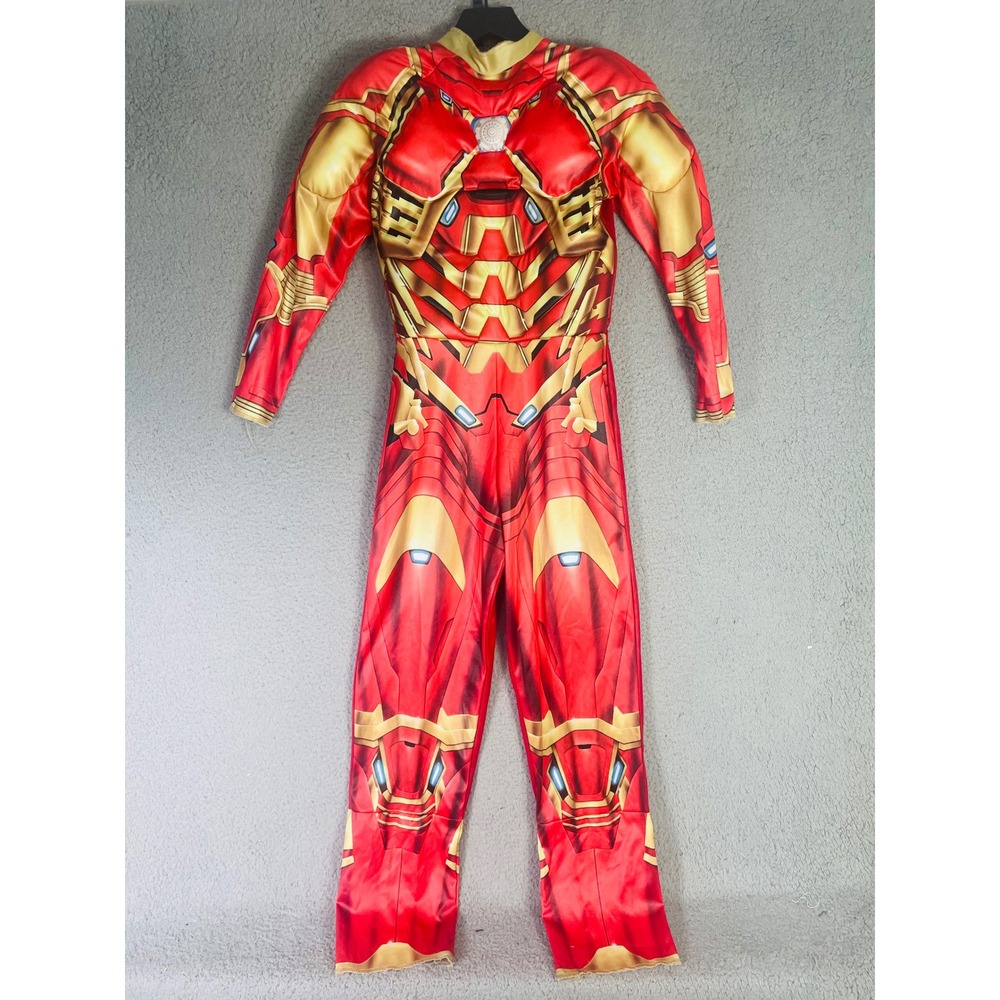 Marvel Avengers Iron Man Padded Muscle Costume Suit Yourself Red Gold Kids L - Picture 6 of 10